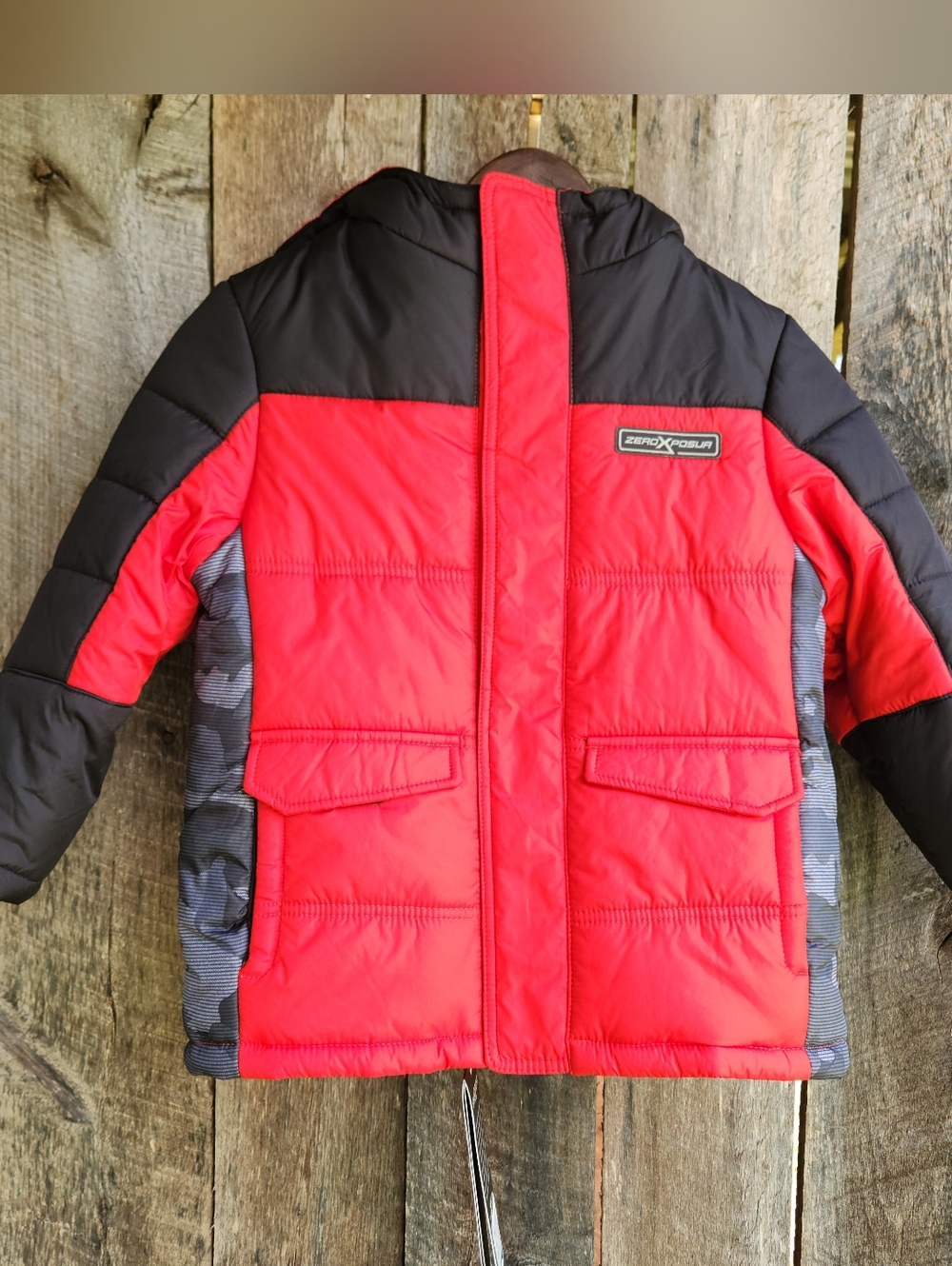 Boy's 7 ZeroXposur Red and Black  Insulated Puffer Jacket NWT